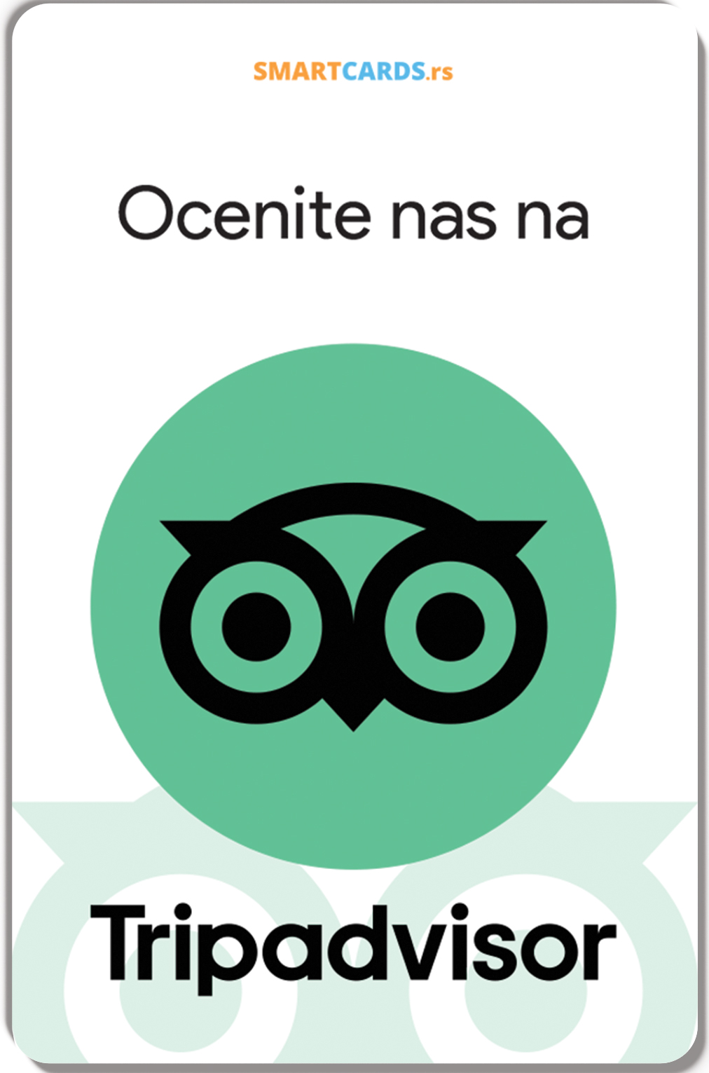 Digitalna NFC kartica za TripAdvisor recenzije