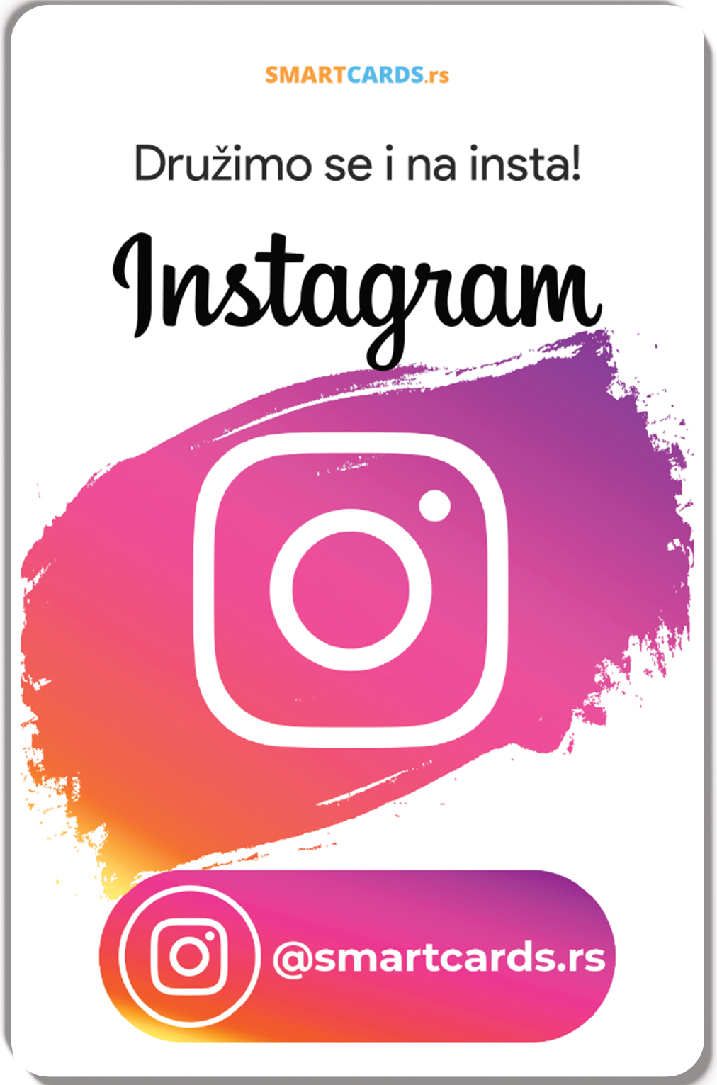 Digitalna kartica za instagram pratioce